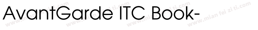 AvantGarde ITC Book字体转换